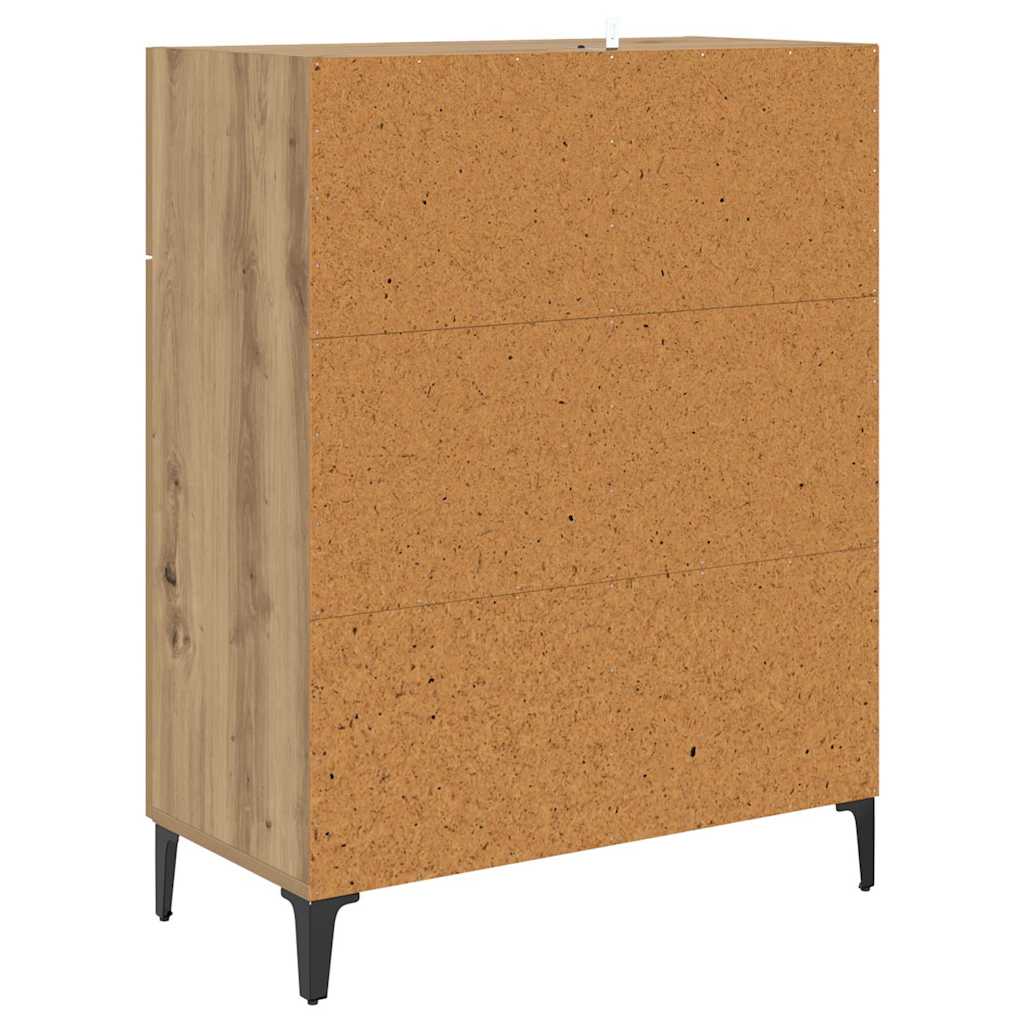 Bufet stejar artizanal 34 x 69.5 x 90 cm Lemn compozit — imaginea 9