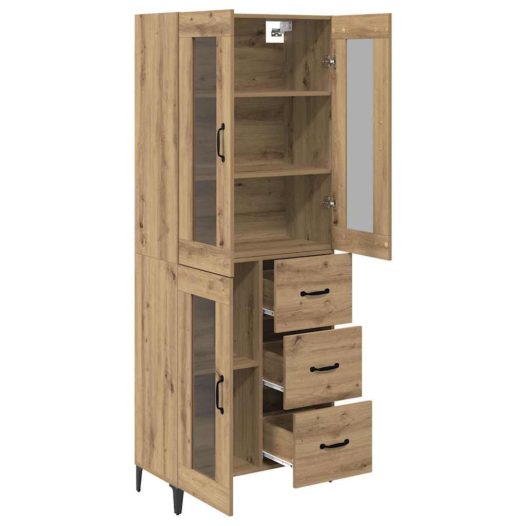 Bufet Stejar Artizanal 69,5 x 34 x 180 cm Lemn compozit — imaginea 6