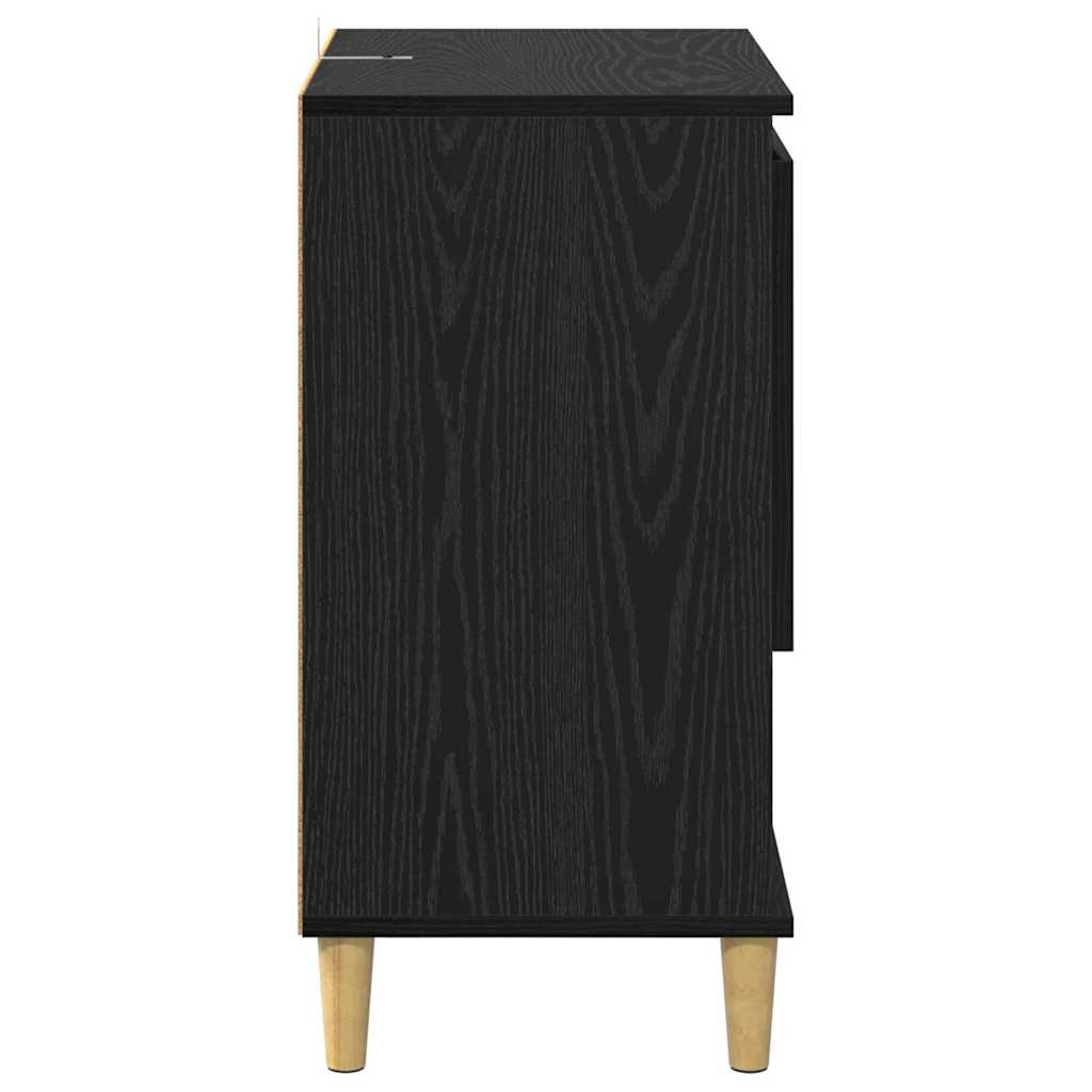 Bufet Stejar negru 35 x 60 x 70 cm Lemn compozit — imaginea 8