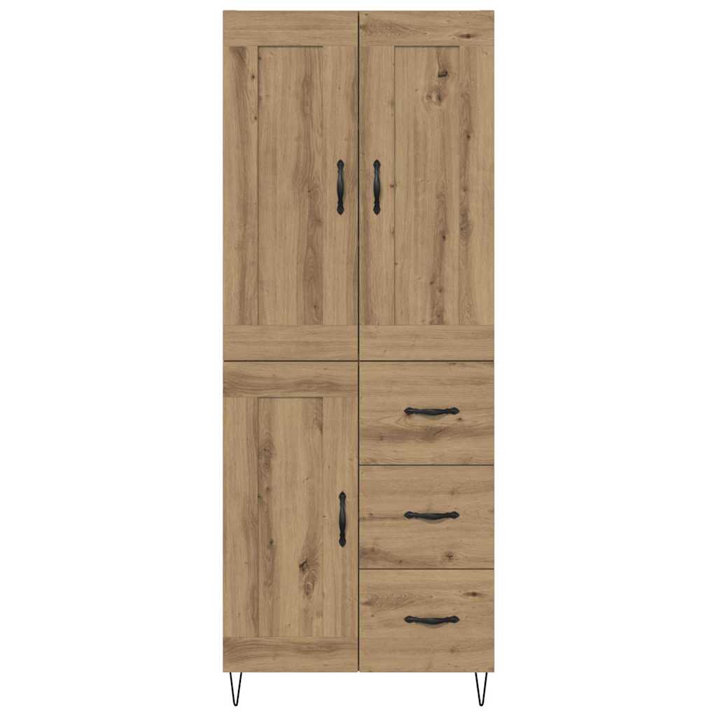 Bufet Stejar Artizanal 69,5 x 34 x 180 cm Lemn compozit — imaginea 9
