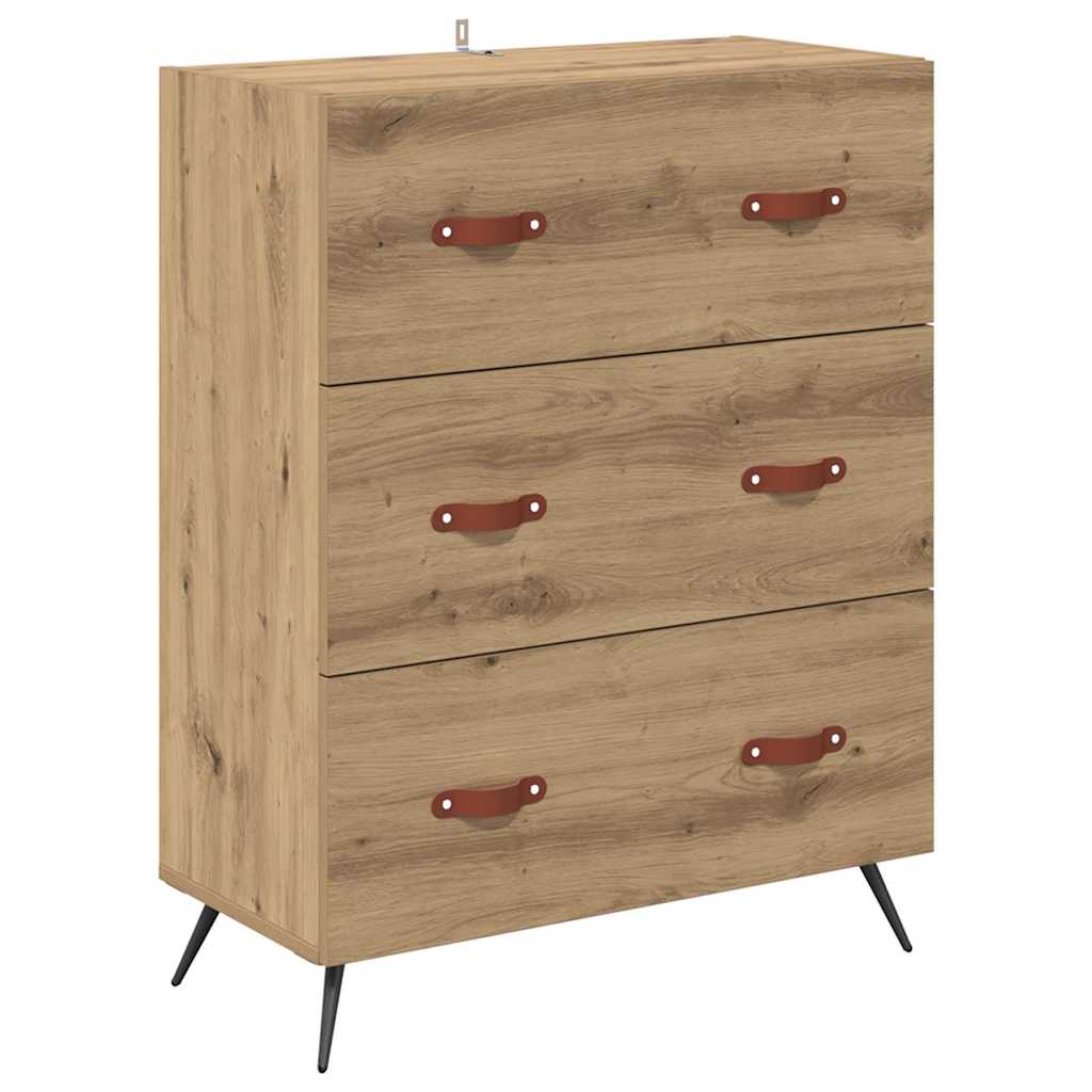 Bufet Stejar Artizanal 69,5 x 34 x 180 cm Lemn compozit — imaginea 8
