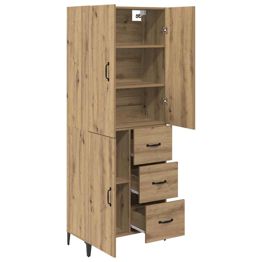 Bufet Stejar Artizanal 69,5 x 34 x 180 cm Lemn compozit — imaginea 6
