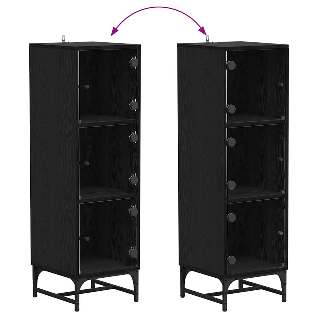 Bufet Stejar negru 35 x 37 x 117 cm Lemn compozit — imaginea 11