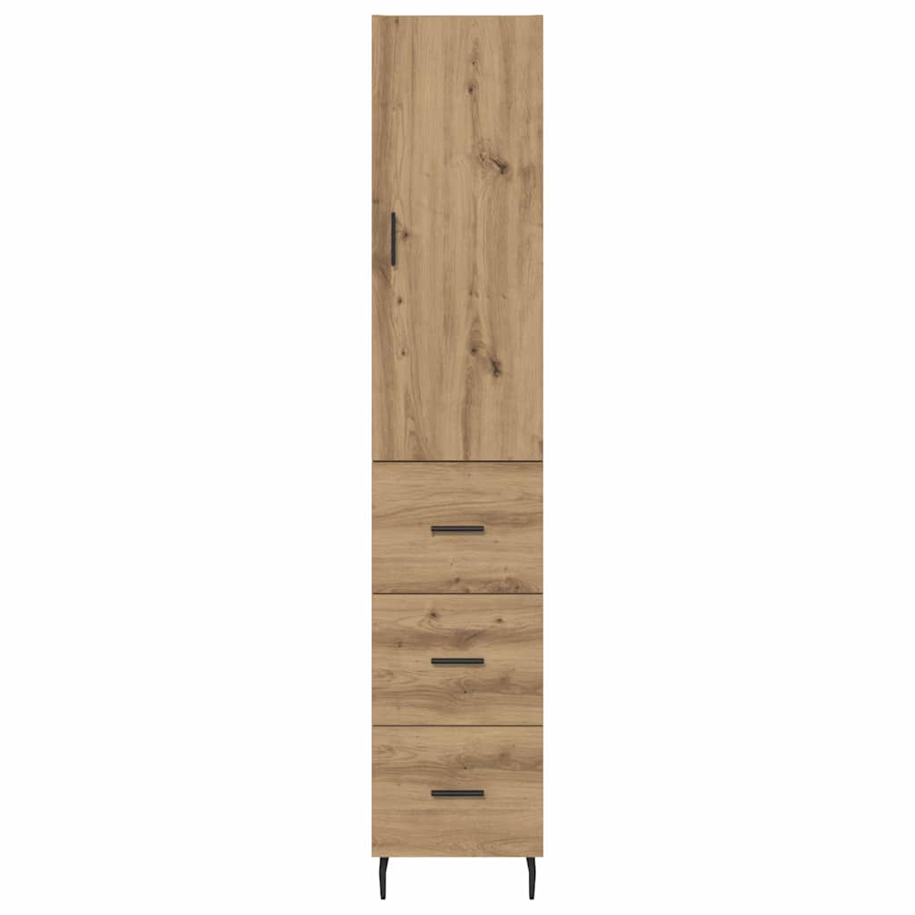Bufet Stejar Artizanal 34,5 x 34 x 180 cm Lemn compozit — imaginea 9
