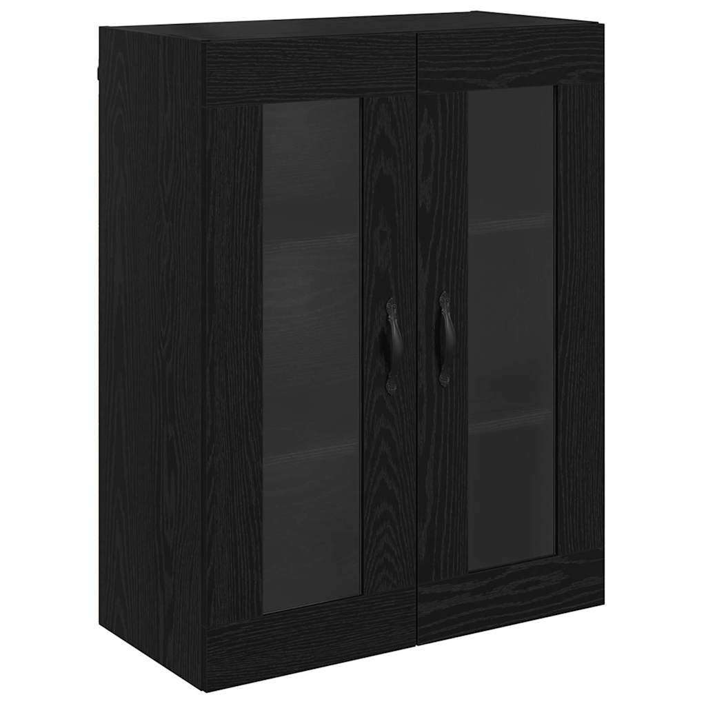 Bufet Stejar Negru 69,5 x 34 x 180 cm Lemn compozit — imaginea 8