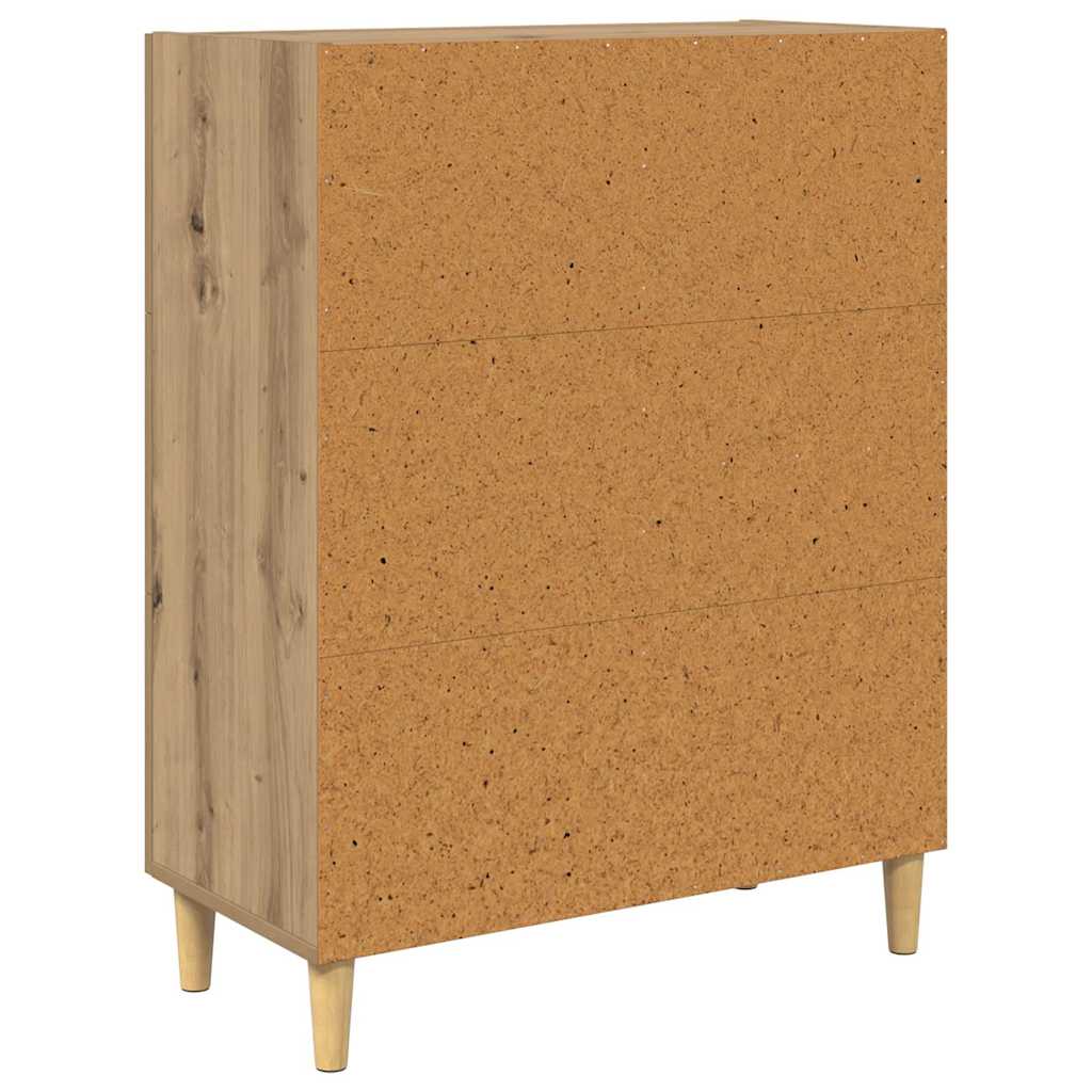 Bufet stejar artizanal 34 x 69.5 x 90 cm Lemn compozit — imaginea 9