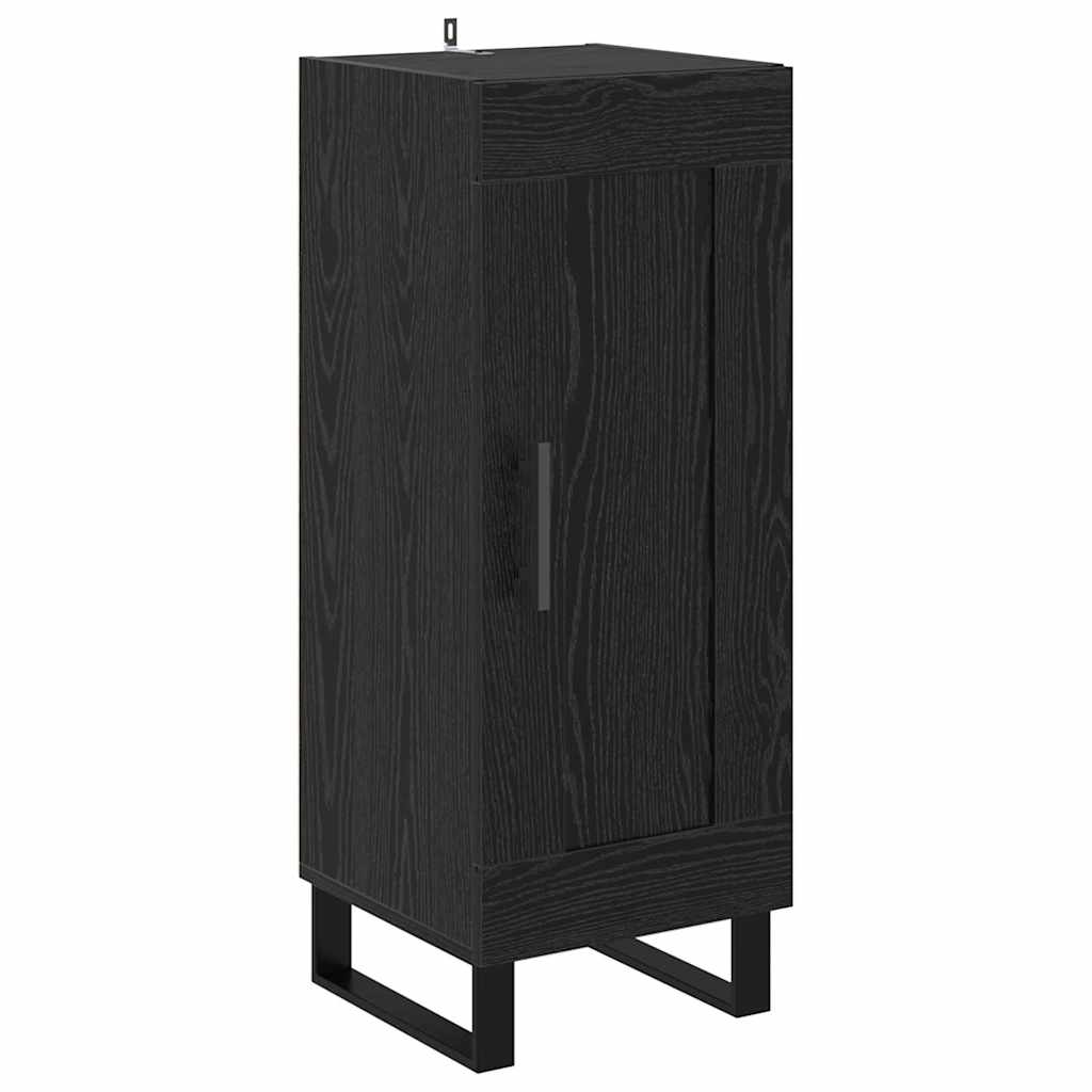 Bufet Stejar Negru 34,5 x 34 x 180 cm Lemn compozit — imaginea 7