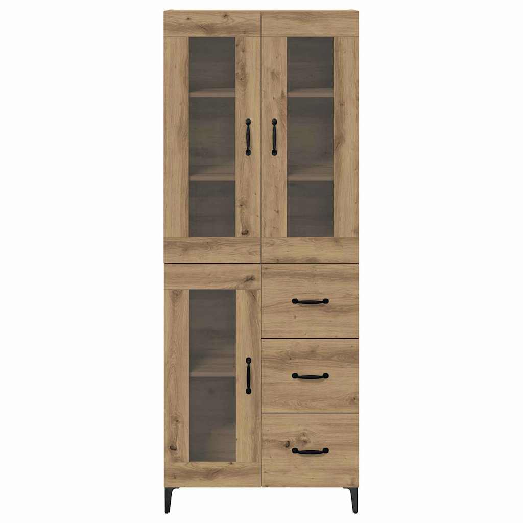 Bufet Stejar Artizanal 69,5 x 34 x 180 cm Lemn compozit — imaginea 9