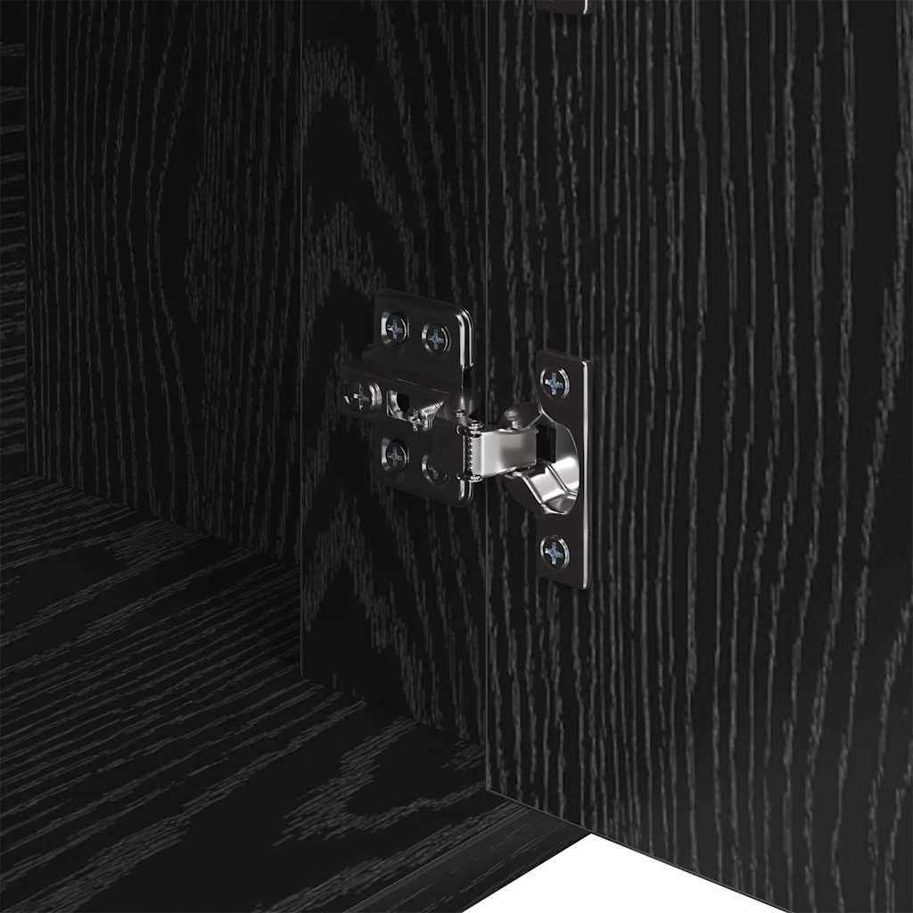 Bufet Stejar negru 30 x 80 x 90 cm Lemn compozit — imaginea 10