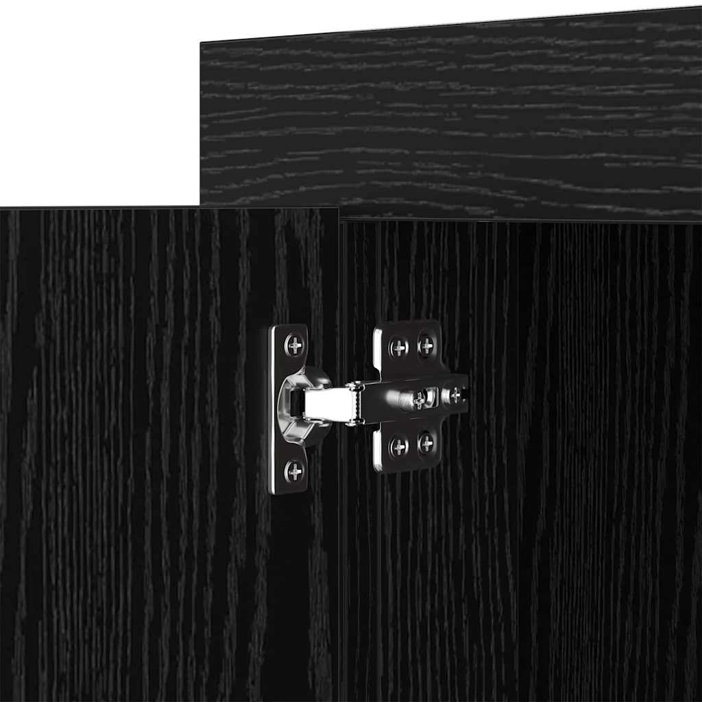 Bufet Stejar negru 40 x 80 x 75 cm Lemn compozit — imaginea 10