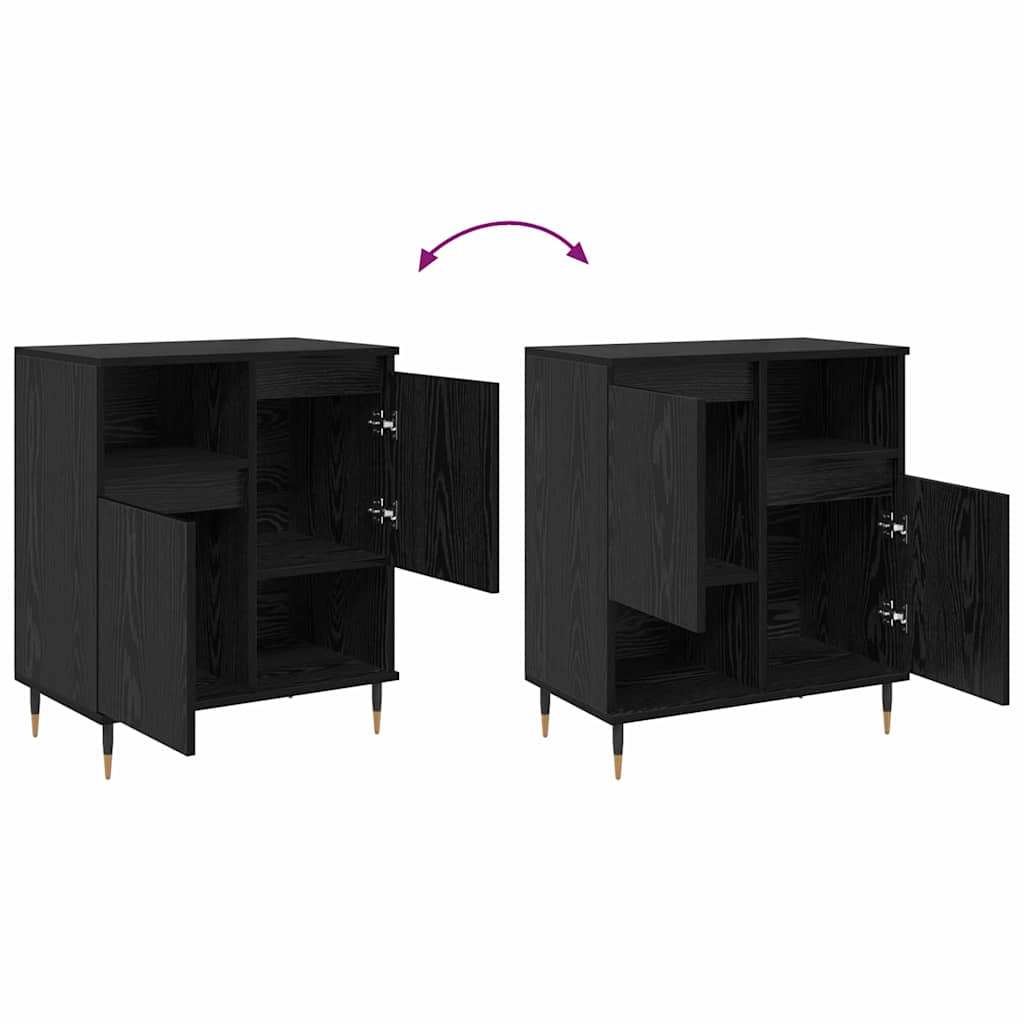 Bufet Stejar negru 60 x 35 x 70 cm Lemn compozit — imaginea 11