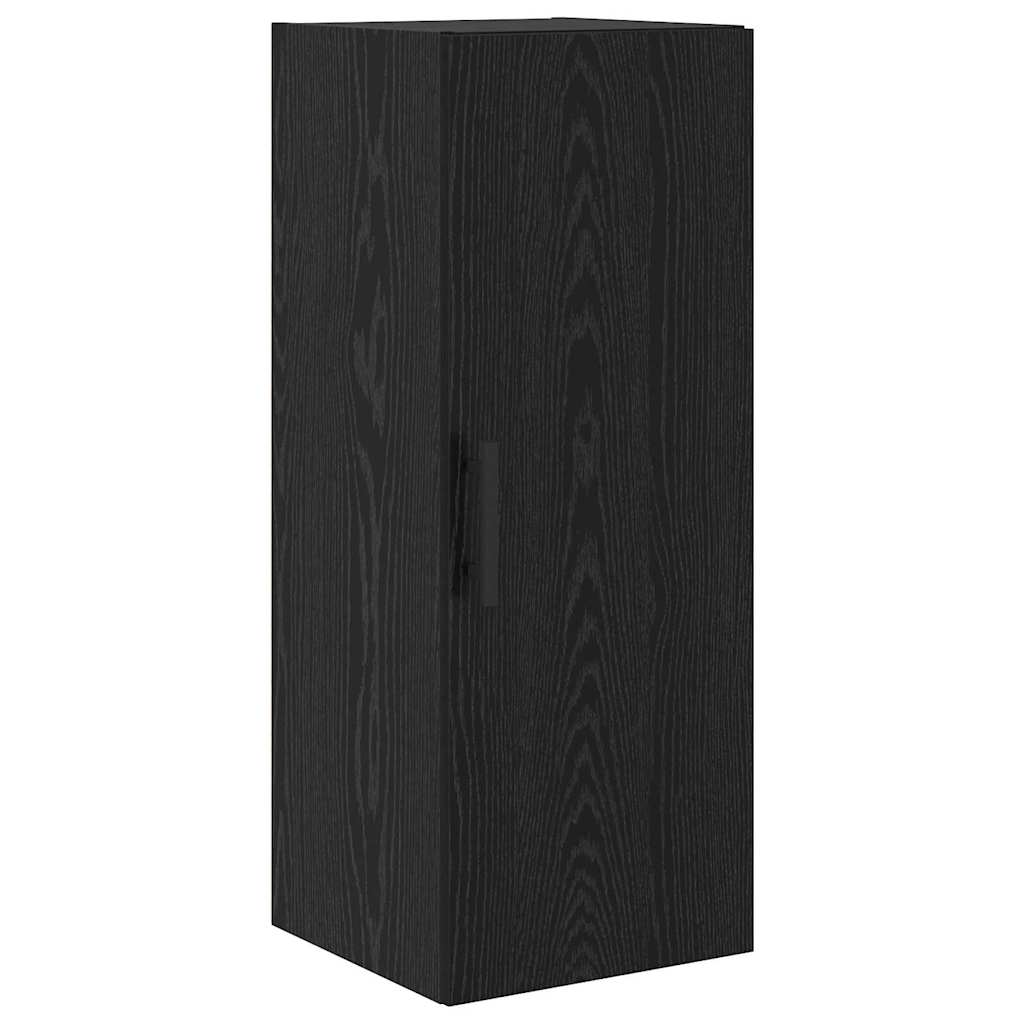 Bufet Stejar Negru 34,5 x 34 x 180 cm Lemn compozit — imaginea 8