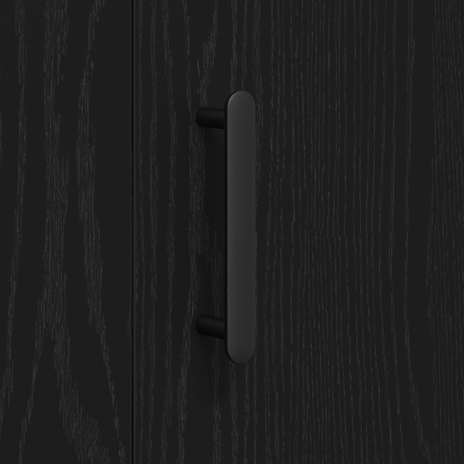 Bufet Stejar Negru 90x34x80 cm Fabricat din Lemn Prelucrat — imaginea 10
