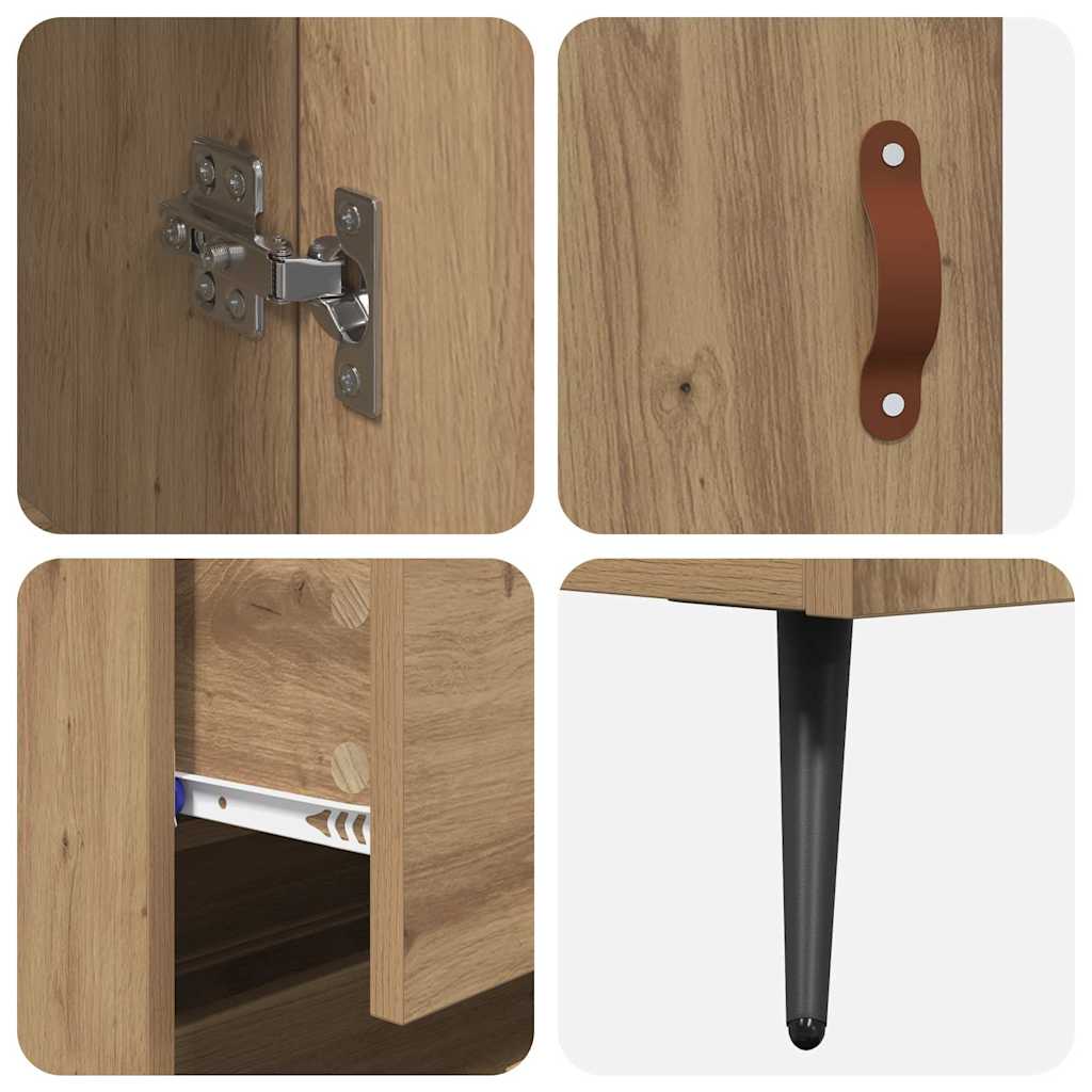 Bufet Stejar Artizanal 69,5 x 34 x 180 cm Lemn compozit — imaginea 12