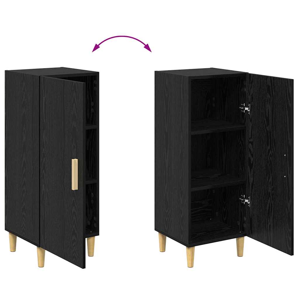 Bufet Stejar negru 34.5 x 34 x 90 cm Lemn compozit — imaginea 12