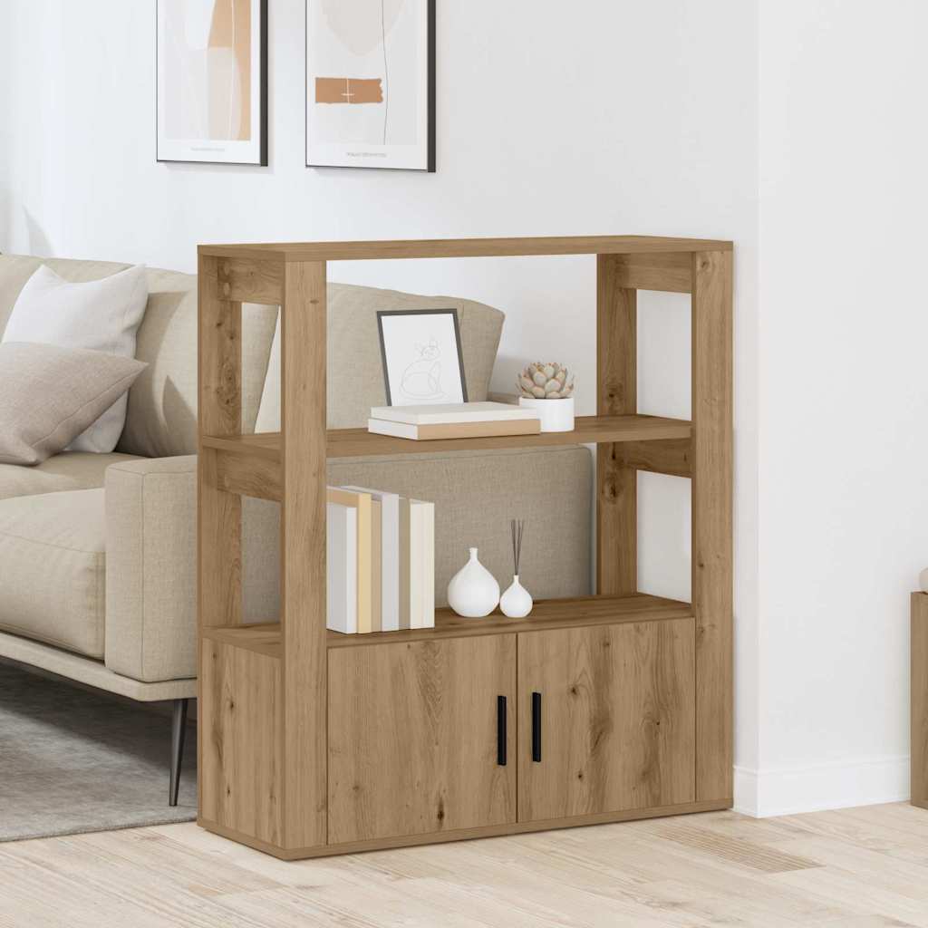 Bufet stejar artizanal 30 x 80 x 90 cm Lemn compozit — imaginea 2