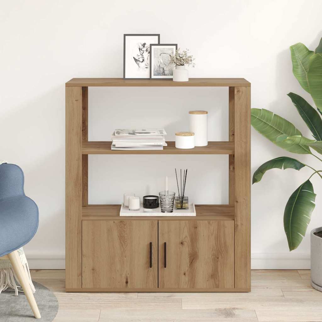 Bufet stejar artizanal 30 x 80 x 90 cm Lemn compozit — imaginea 5