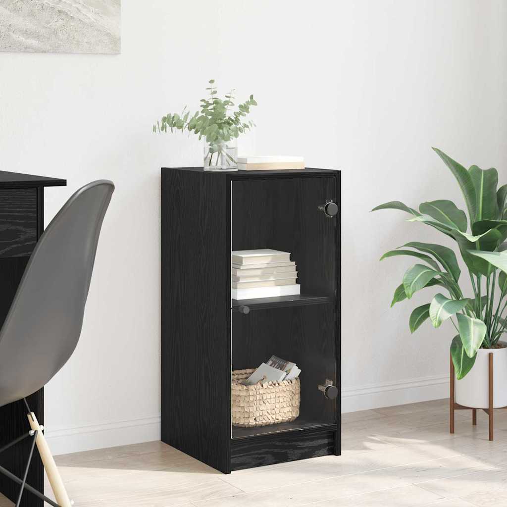 Bufet Stejar negru 35 x 37 x 76 cm Lemn compozit — imaginea 2