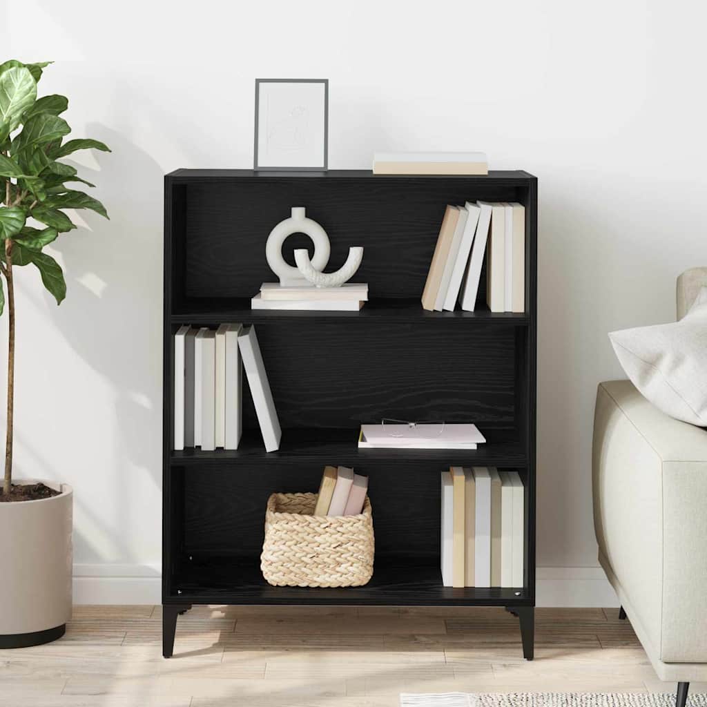 Bufet Stejar negru 32.5 x 69.5 x 90 cm Lemn compozit — imaginea 4