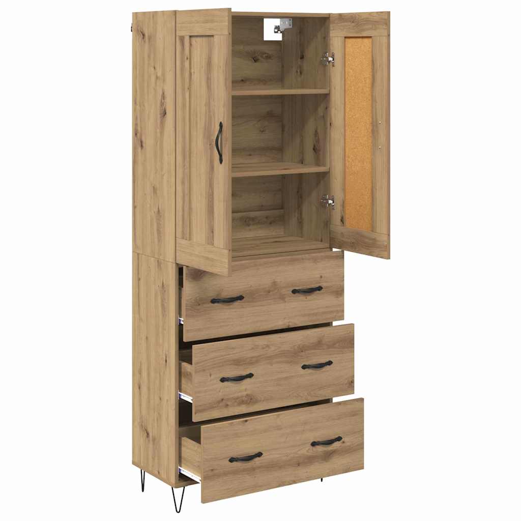 Bufet Stejar Artizanal 69,5 x 34 x 180 cm Lemn compozit — imaginea 6
