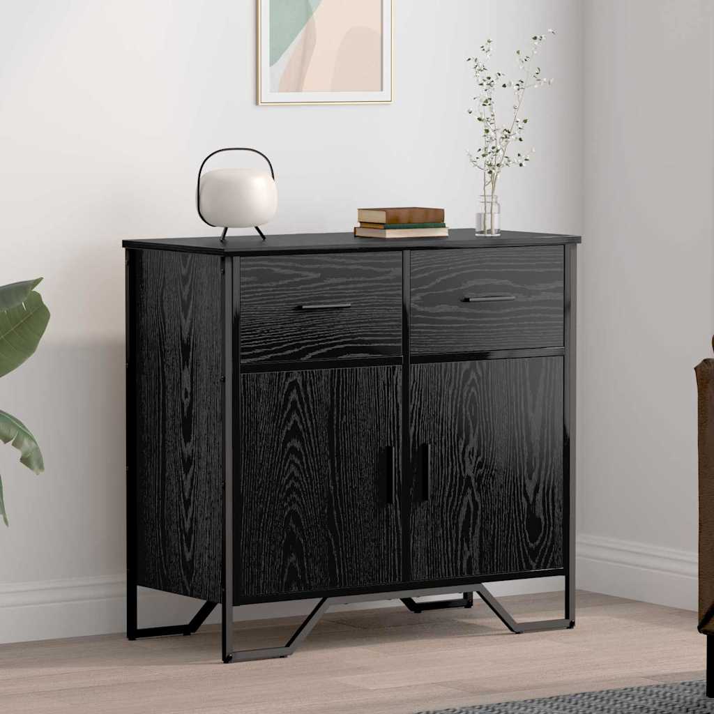 Bufet Stejar negru 79.5 x 35.5 x 74.5 cm Lemn compozit — imaginea 2