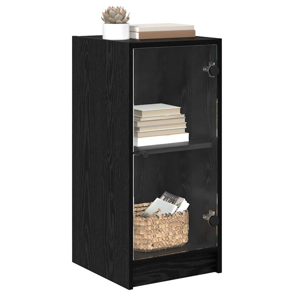 Bufet Stejar negru 35 x 37 x 76 cm Lemn compozit — imaginea 4
