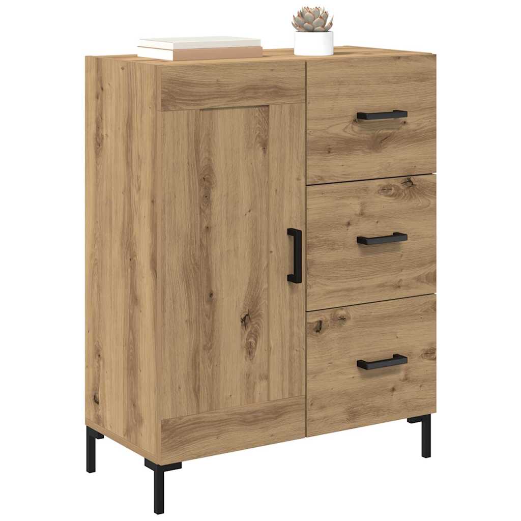 Bufet stejar artizanal 69.5 x 34 x 90 cm Lemn compozit — imaginea 4