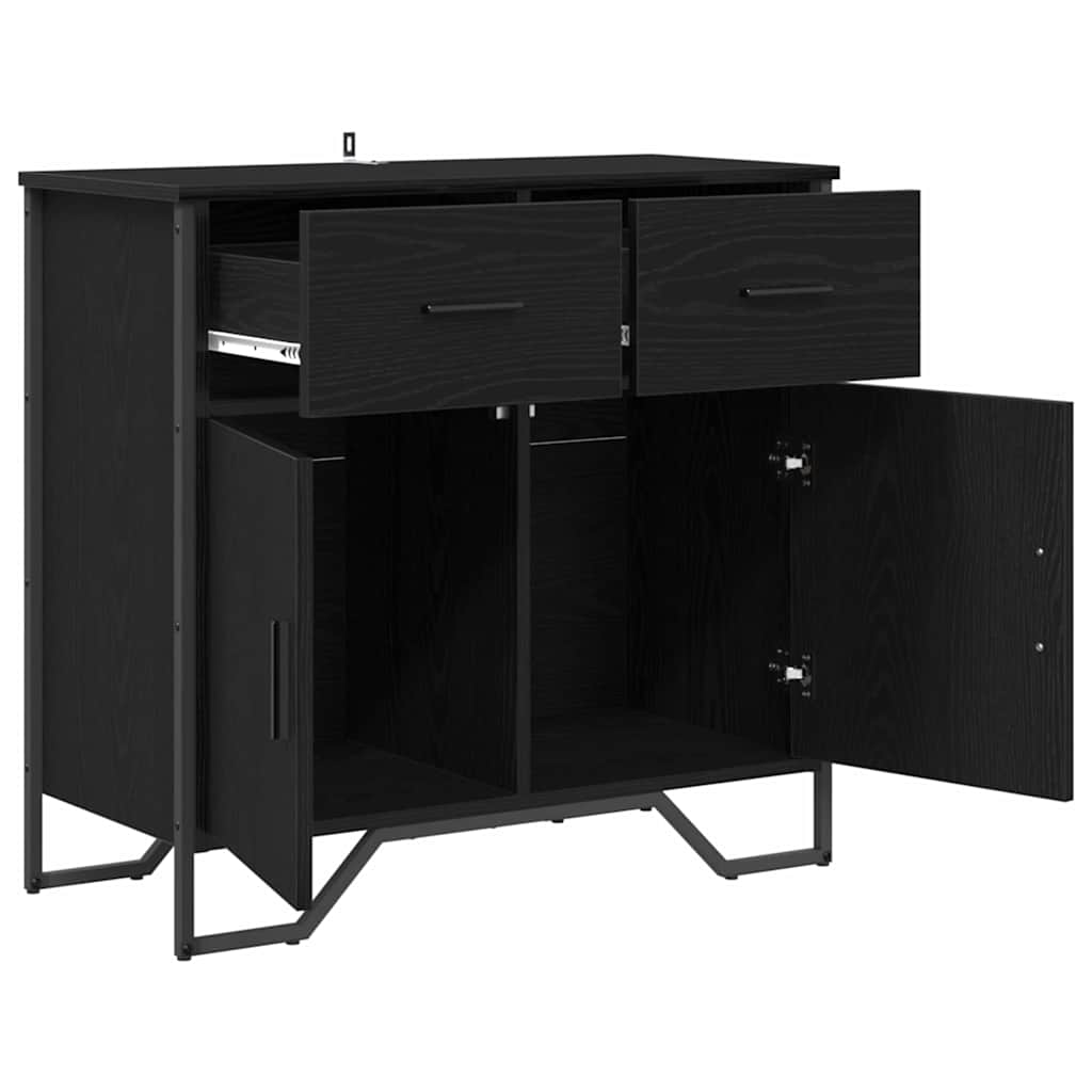 Bufet Stejar negru 79.5 x 35.5 x 74.5 cm Lemn compozit — imaginea 4