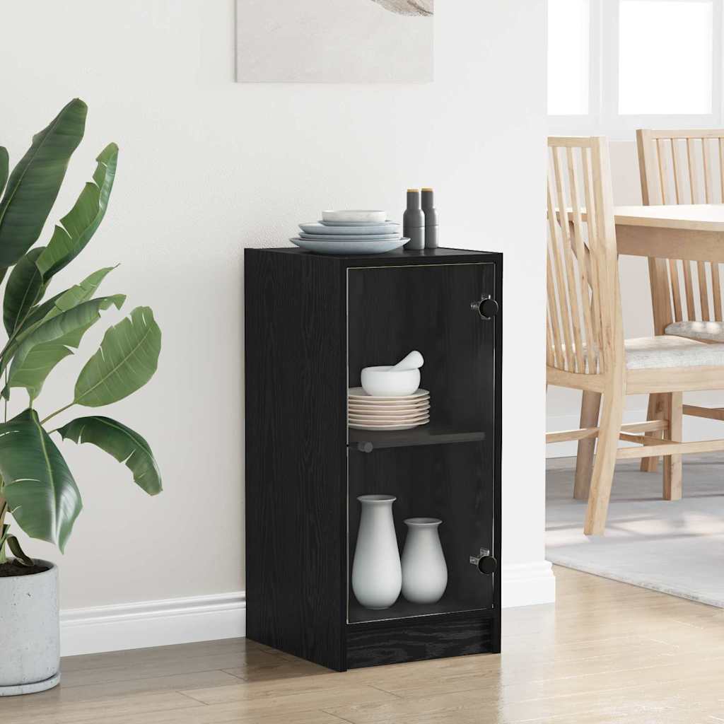 Bufet Stejar negru 35 x 37 x 76 cm Lemn compozit — imaginea 5