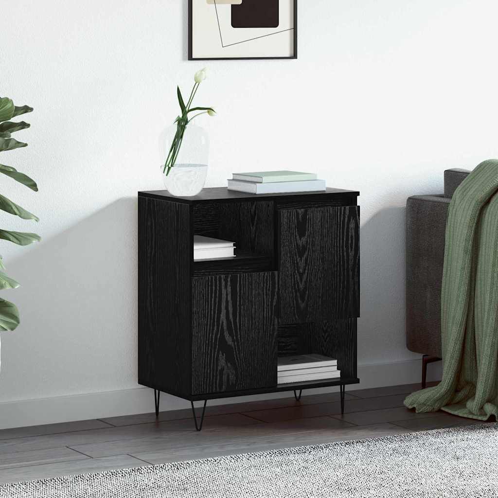 Bufet Stejar negru 60 x 35 x 70 cm Lemn compozit — imaginea 2