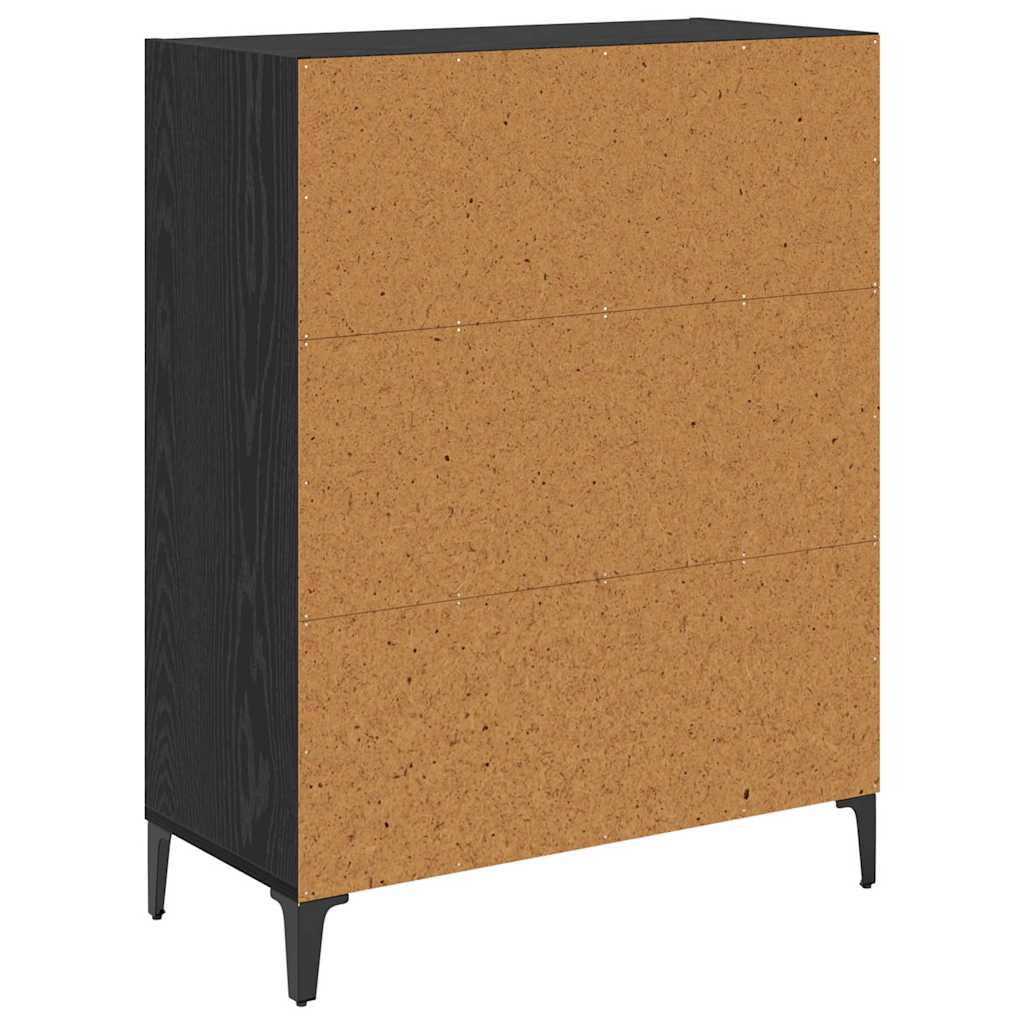 Bufet Stejar negru 32.5 x 69.5 x 90 cm Lemn compozit — imaginea 7