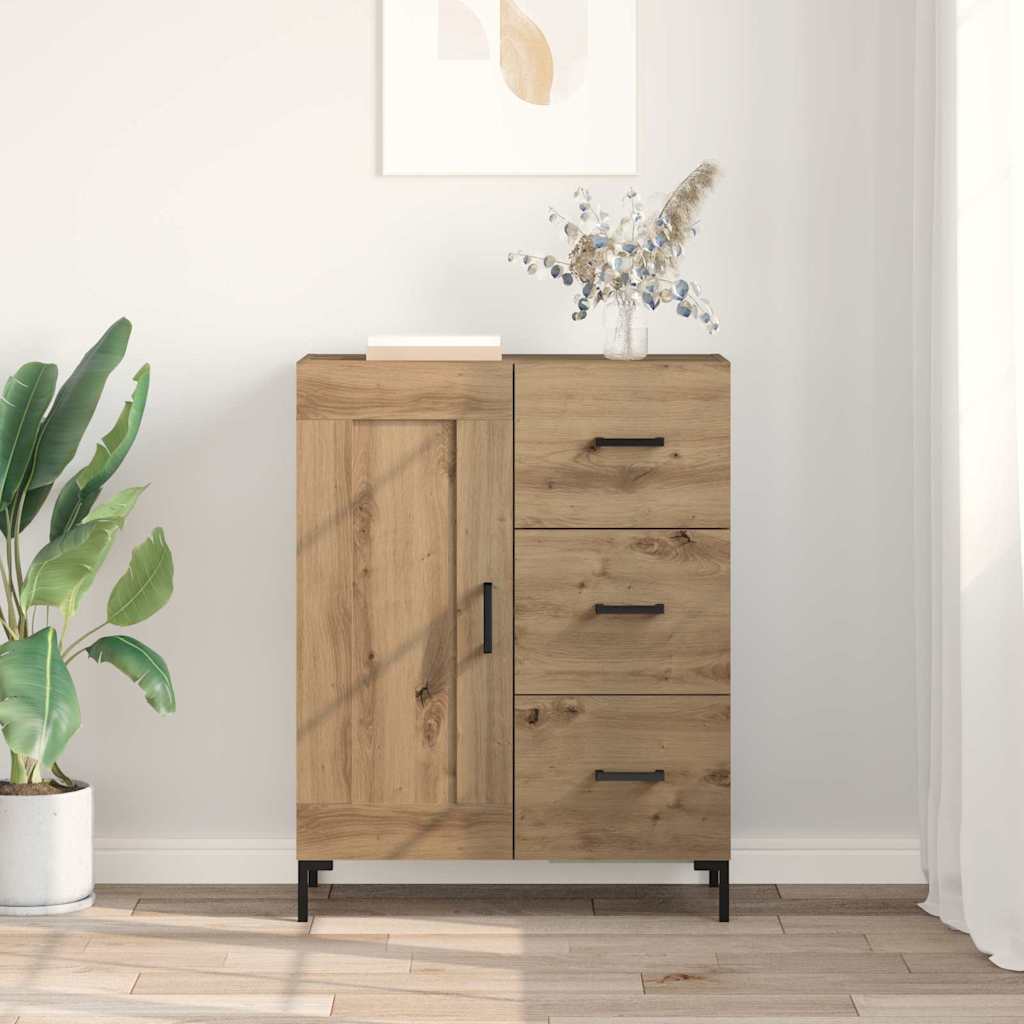 Bufet stejar artizanal 69.5 x 34 x 90 cm Lemn compozit — imaginea 5