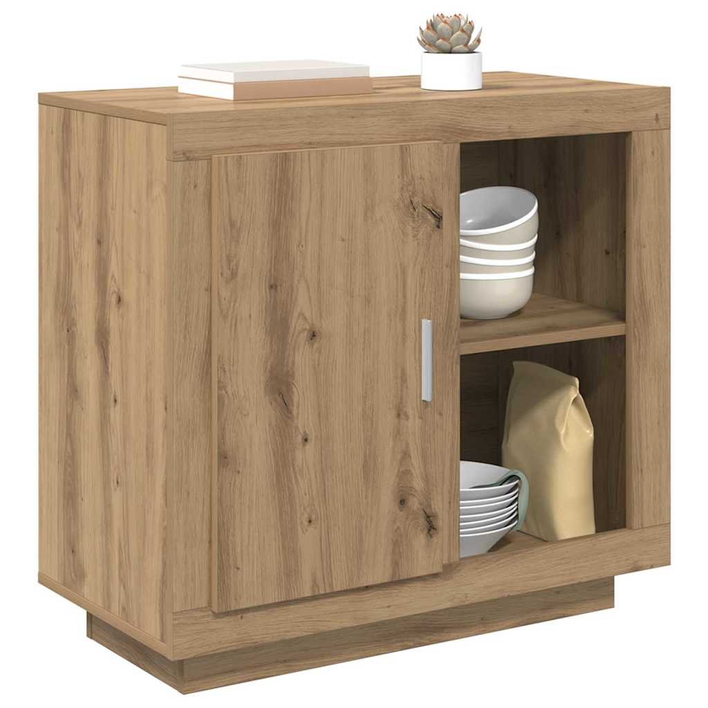 Bufet stejar artizanal 40 x 80 x 75 cm Lemn compozit — imaginea 3