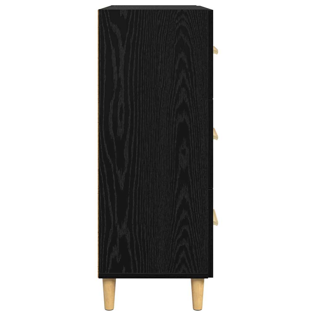 Bufet Stejar negru 34 x 69.5 x 90 cm Lemn compozit — imaginea 7