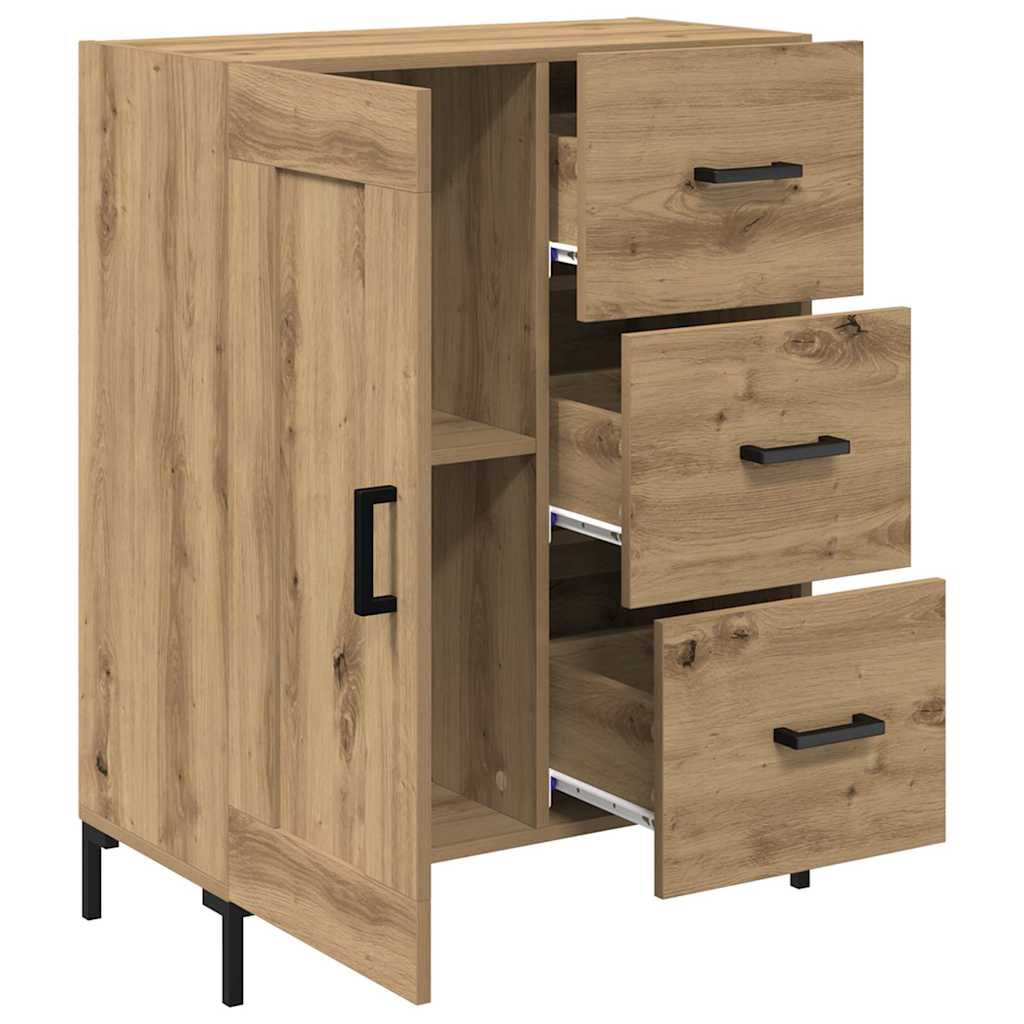 Bufet stejar artizanal 69.5 x 34 x 90 cm Lemn compozit — imaginea 6