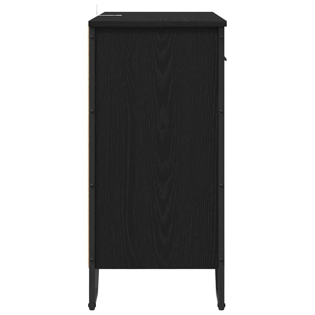 Bufet Stejar negru 79.5 x 35.5 x 74.5 cm Lemn compozit — imaginea 6