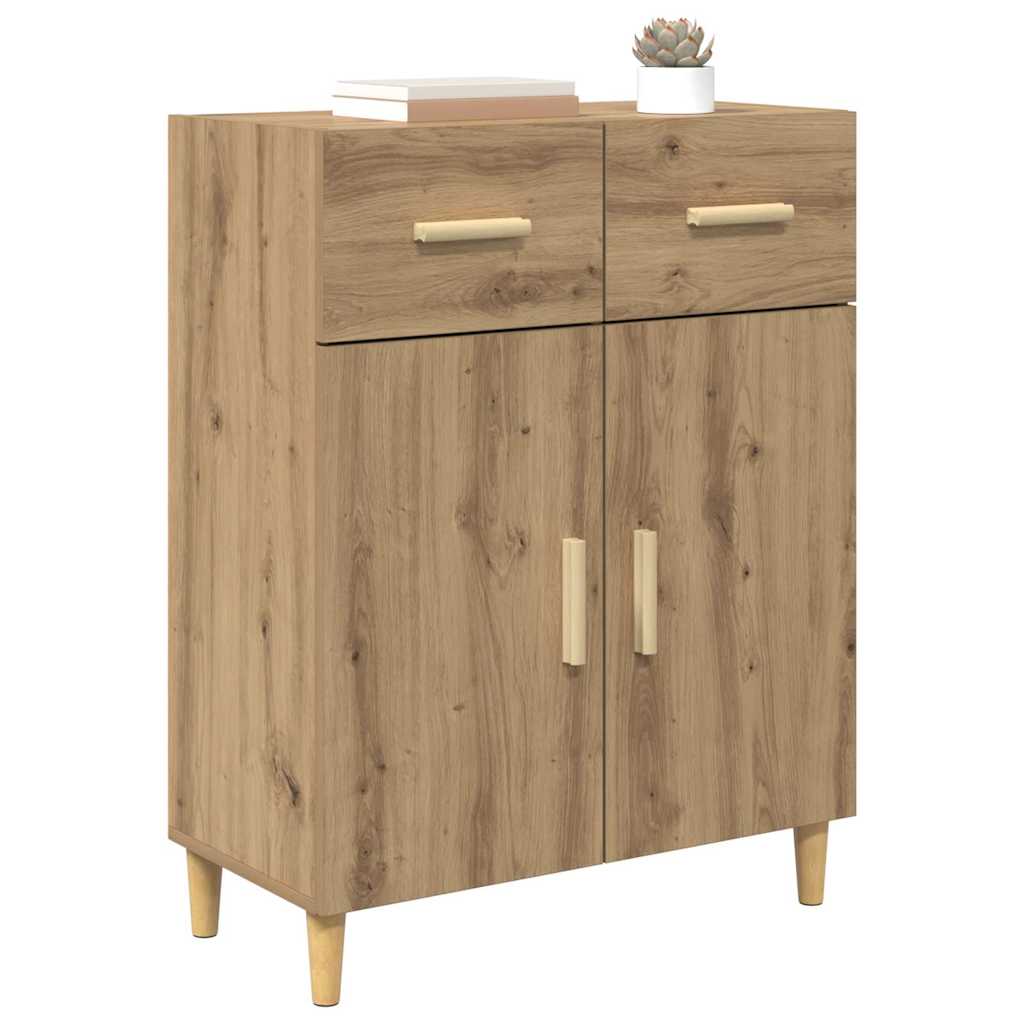 Bufet stejar artizanal 34 x 69.5 x 89 cm Lemn compozit — imaginea 4