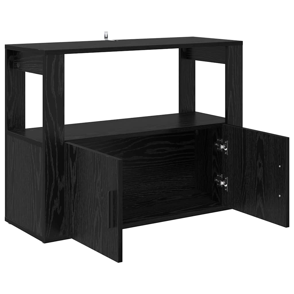 Bufet Stejar negru 80 x 30 x 60 cm Lemn compozit — imaginea 5