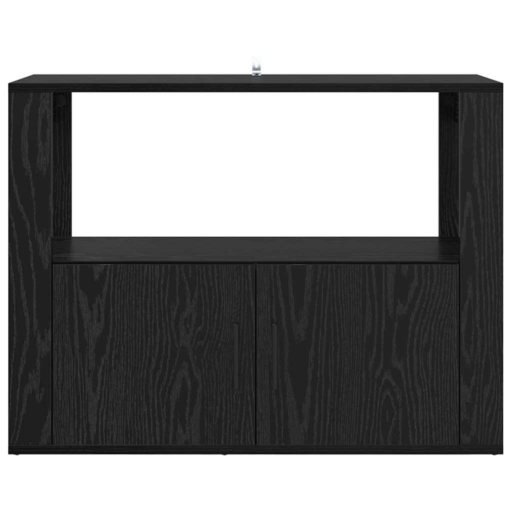 Bufet Stejar negru 80 x 30 x 60 cm Lemn compozit — imaginea 6