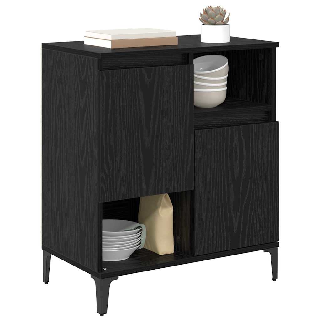 Bufet Stejar negru 60 x 35 x 70 cm Lemn compozit — imaginea 4
