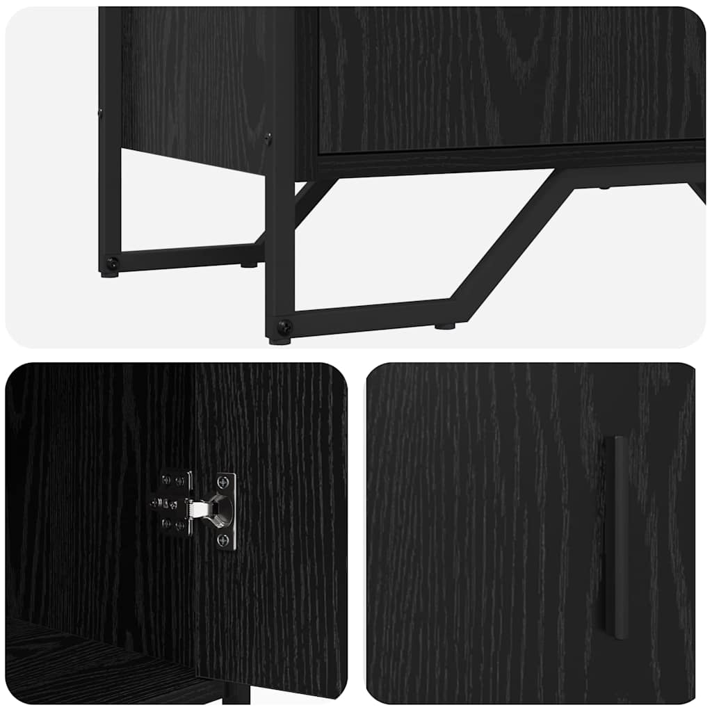 Bufet Stejar negru 78 x 35.5 x 74.5 cm Lemn compozit — imaginea 8