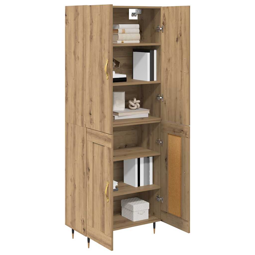 Bufet Stejar Artizanal 69,5 x 34 x 180 cm Lemn compozit — imaginea 4