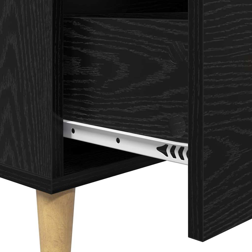 Bufet Stejar negru 34 x 69.5 x 90 cm Lemn compozit — imaginea 10