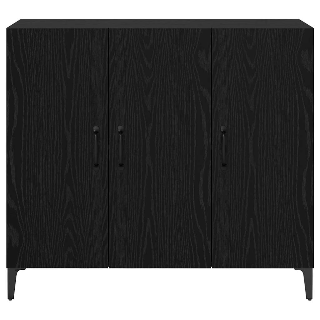 Bufet Stejar negru 34 x 90 x 80 cm Lemn compozit — imaginea 7