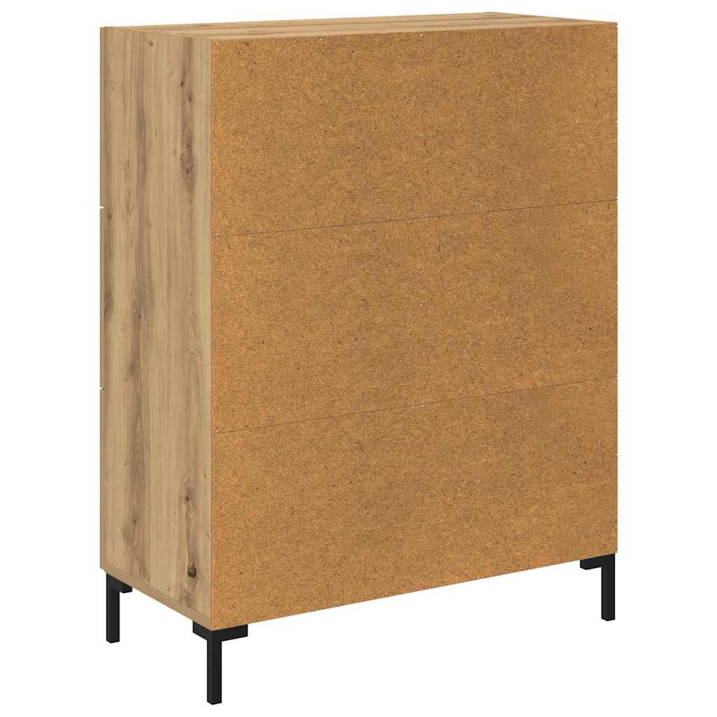 Bufet stejar artizanal 69.5 x 34 x 90 cm Lemn compozit — imaginea 9