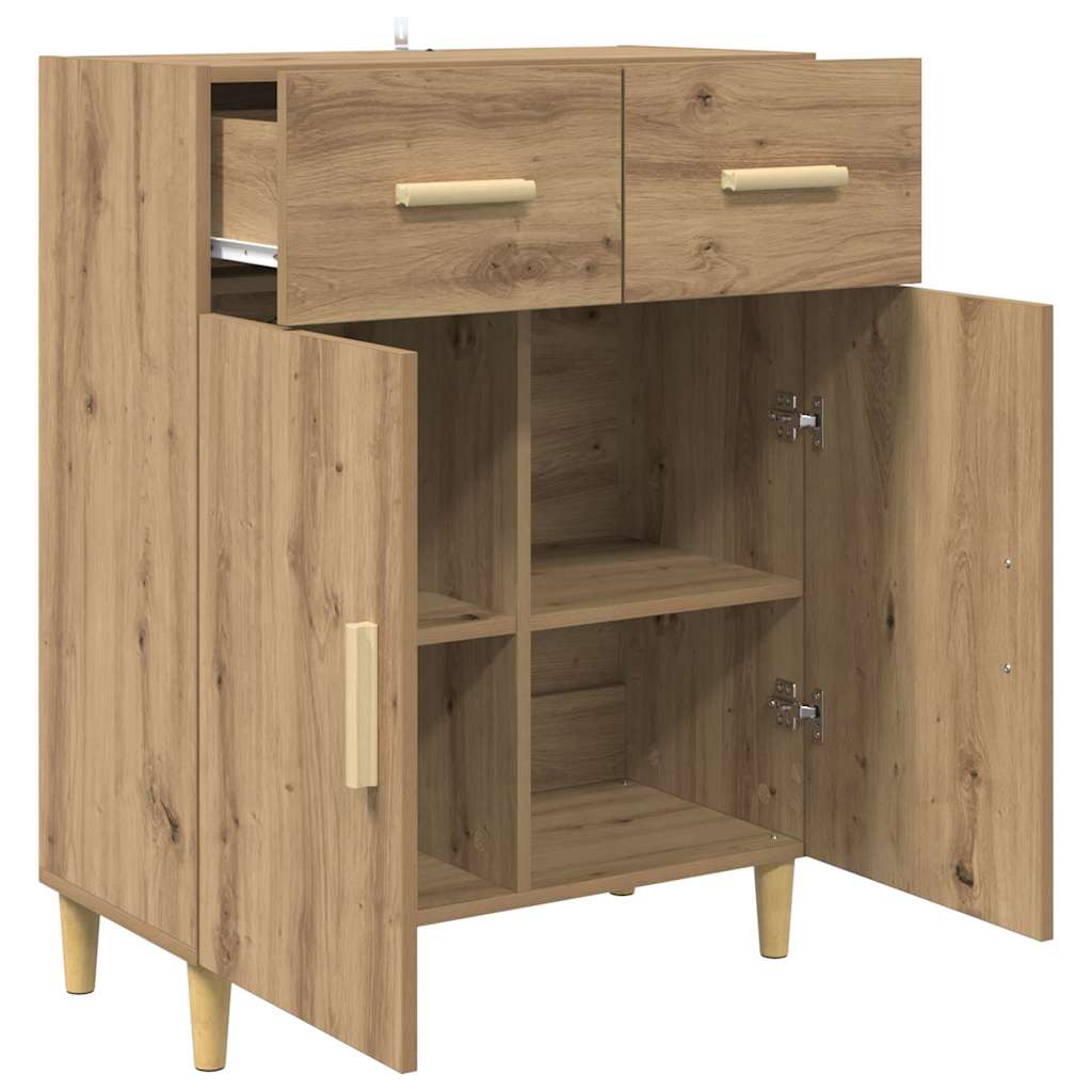Bufet stejar artizanal 34 x 69.5 x 89 cm Lemn compozit — imaginea 6