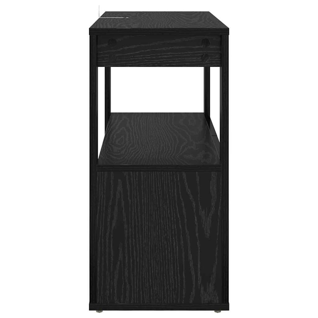 Bufet Stejar negru 80 x 30 x 60 cm Lemn compozit — imaginea 7