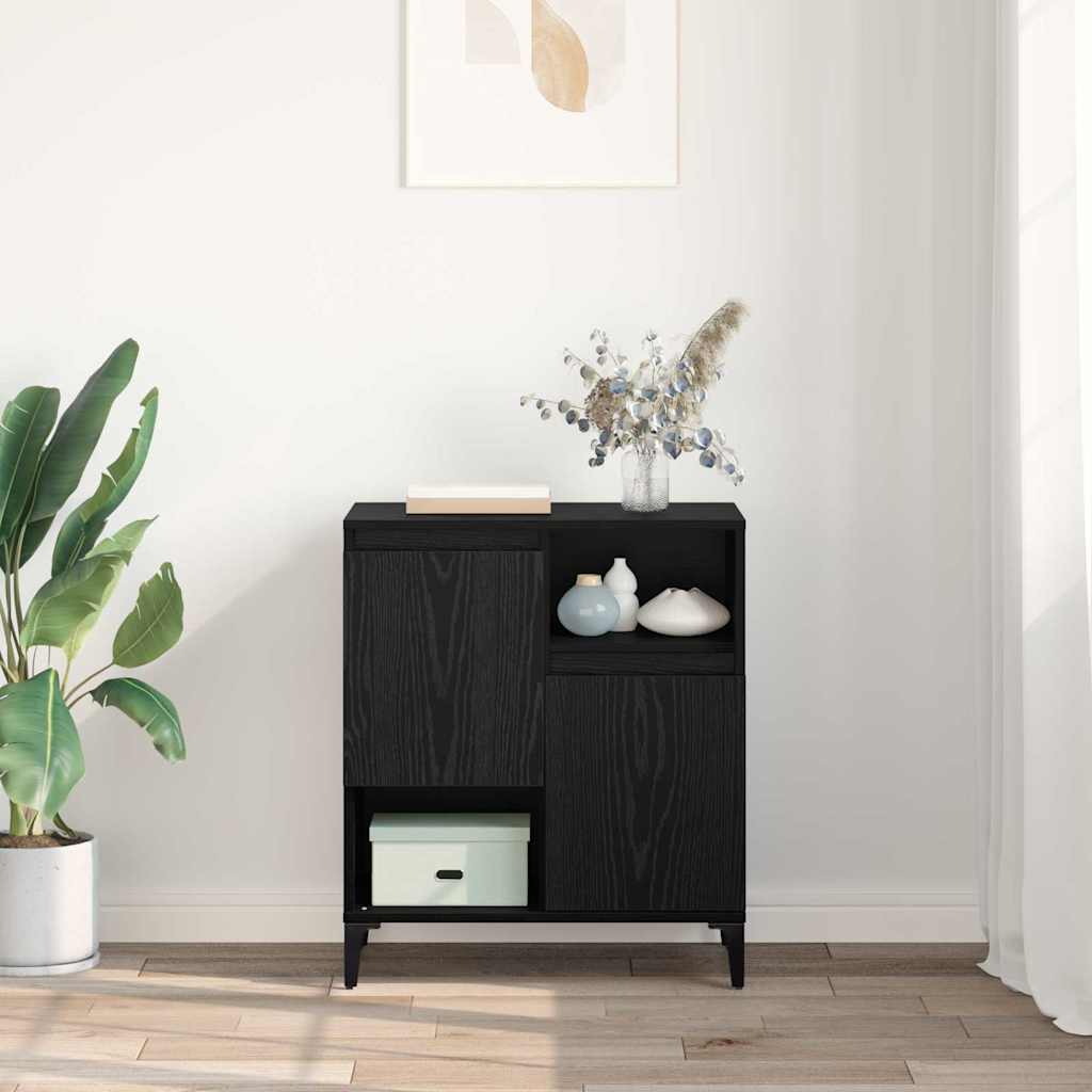 Bufet Stejar negru 60 x 35 x 70 cm Lemn compozit — imaginea 5