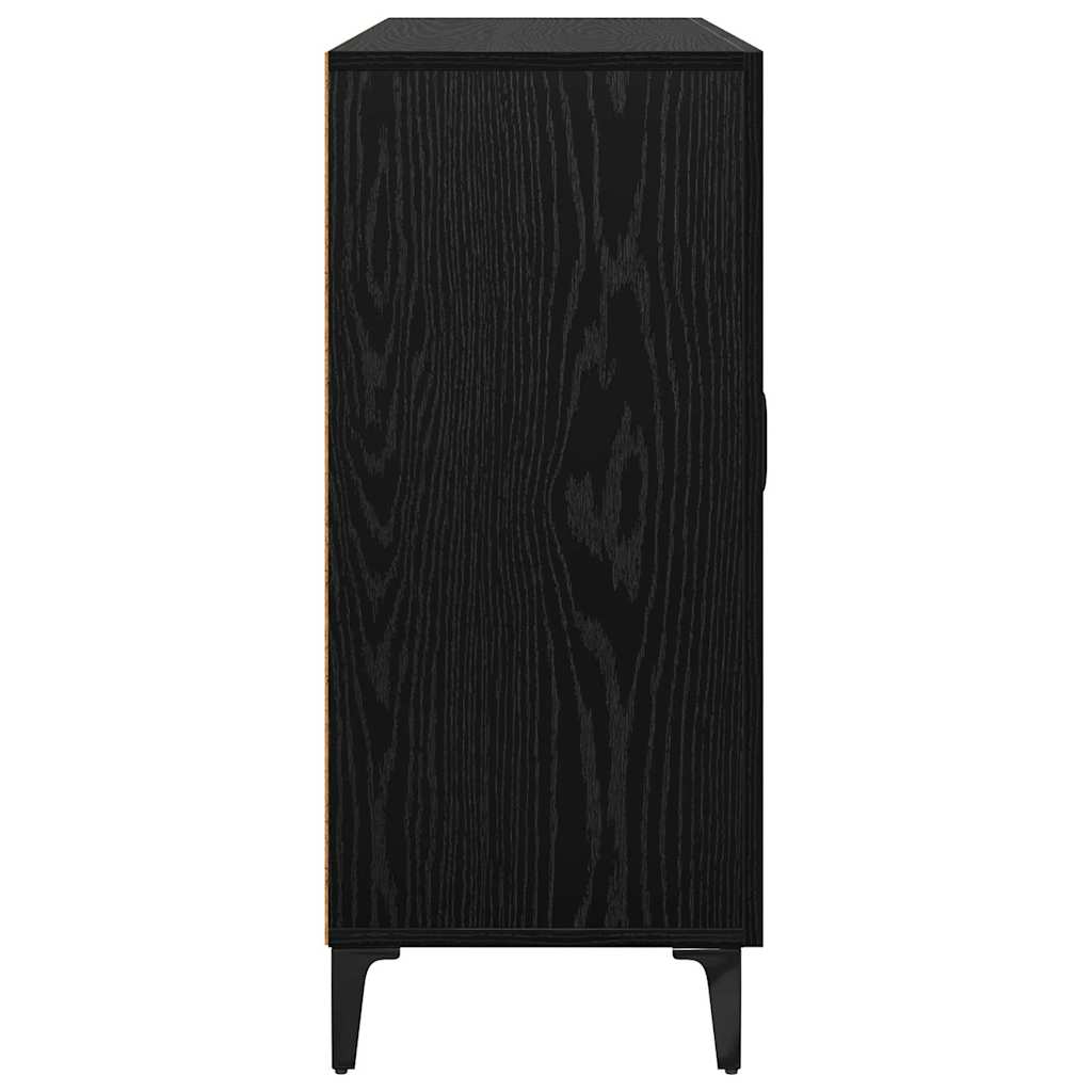 Bufet Stejar negru 34 x 90 x 80 cm Lemn compozit — imaginea 8