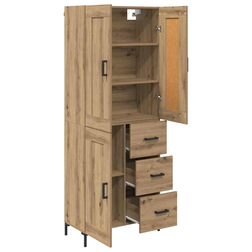 Bufet Stejar Artizanal 69,5 x 34 x 180 cm Lemn compozit — imaginea 6